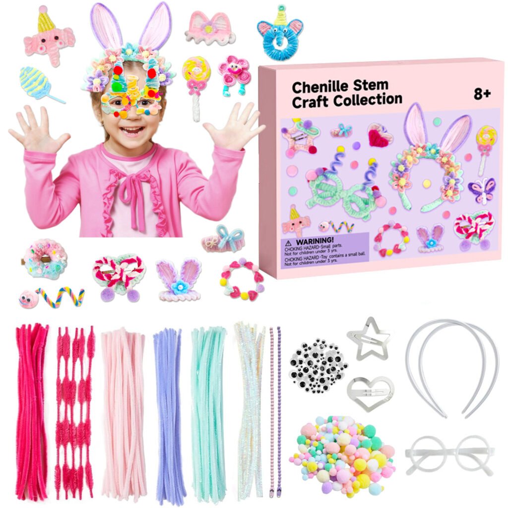 1200PCS Pipe Cleaner Pompoms DIY Craft Kits - Others - yanxidiy